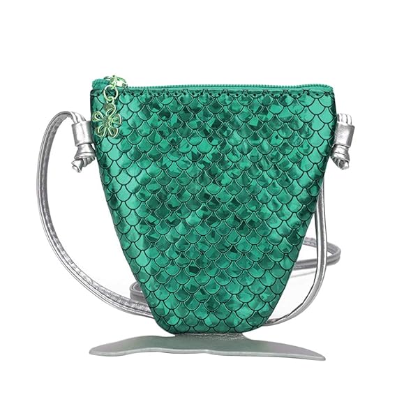FENICAL Coin Purse Mini Sequin Crossbody Bag Fashion Messenger Bag for Kids (Green)