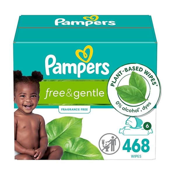 PAMPERS FREE & GENTLE 100% PLANT-BASED FRAGRANCE FREE...