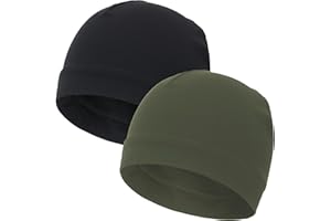 vidsel 100% Cotton Skull Caps for Men Women Breathable Night Cap Sleep Hats Soft Lightweight Running Beanie Helmet Liner