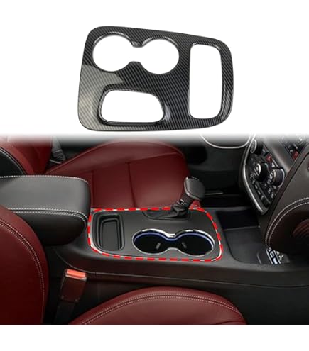 BRMYL Carbon Fiber Gear Shift Panel Decals For 2018-2020 Dodge Durango - Interior Stickers, Easy Install