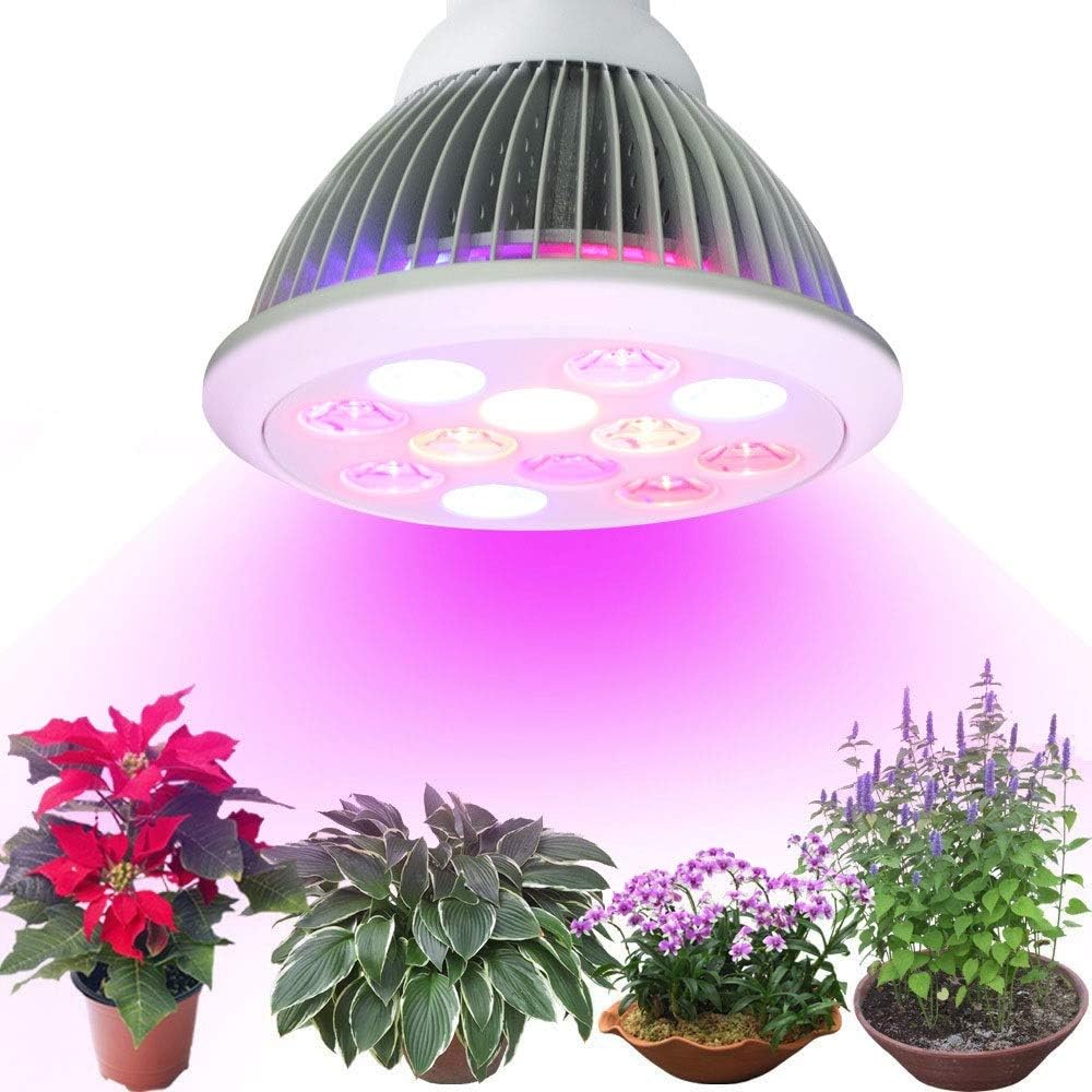 QINQIPGL LED Grow Light Bulb, Full Spectrum E27 LED Grow