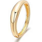 Gold Plated Chunky Bracelets for Women-Gold Open Bangle Cuff Waterproof Birthday Mother's Day Valuntine's Day Christmas Gifts