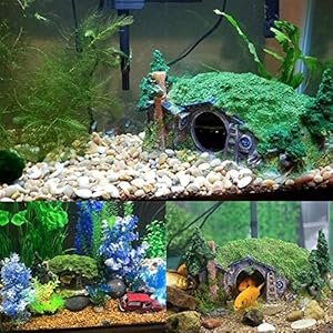 GCSEY Decorazione Acquario Rettilario Hole Casa Shelter Fish Tank Ornament Rockery Paesaggistica GCSEY Decorazione Acquario Rettilario Hole Casa Shelter Fish Tank Ornament Rockery Paesaggistica - immagine 4
