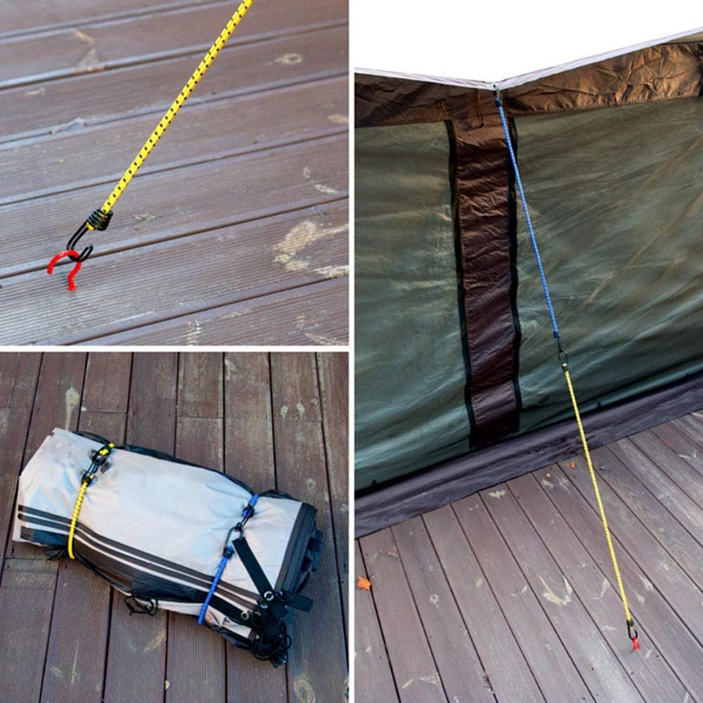 Cartman Ultra 48" Black/Yellow Flat Bungee Cord, 2pk x 48": Kitchen & Dining