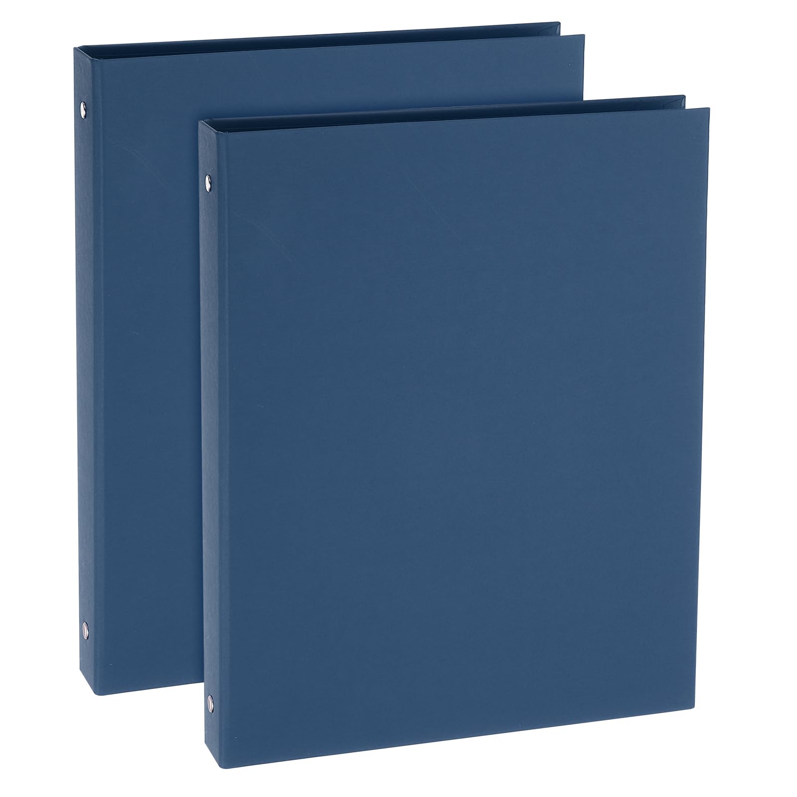 PATIKIL A4 Binder Cover, 2 Pcs 4 Round Ring Binder Protector Kraft Paper Binder Shell Hardcover for Meeting Notebook Folder, Blue