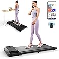 DeerRun Walking Pad 2 in 1 Under Desk Treadmill, 2.5HP Low Noise Walking Pad Running Jogging Machine with Remote Control for Home Office, Lightweight Portable Desk Treadmill Installation Free