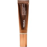 YENSA Skin on Skin BC Foundation Makeup - CC, BB Cream & Full Coverage Foundation-In-One - Buildable, Radiant Finish with SPF 40, Hyaluronic Acid, Peptides & 8 SuperBlacks - Deep Cool (1 oz)
