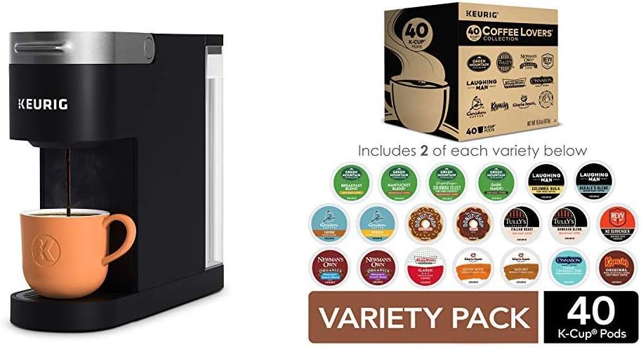 Keurig K-Slim Coffee Maker with Coffee Lovers' 40 Count Variety Pack Coffee Pods
