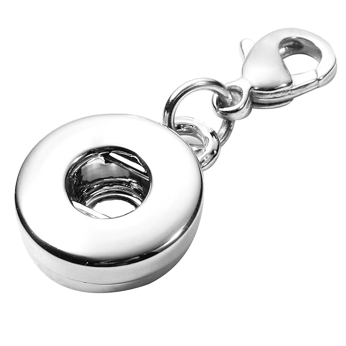 Morella Damen Click-Button Druckknopf Charm Anhänger 12 mm oder 18 - 20 mm Karabiner Anhänger