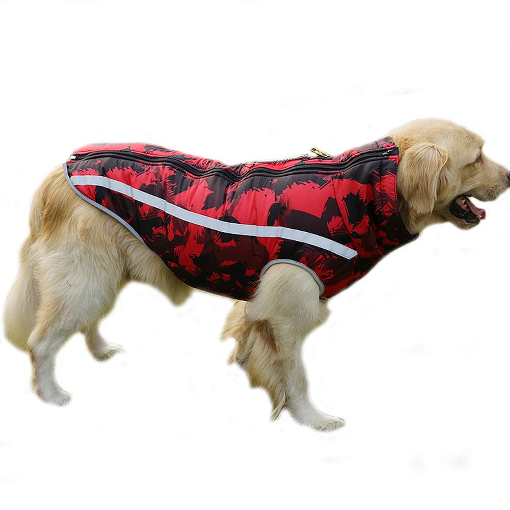 BT Bear Dogs Warm Coats Jackets,Dog Winter Clothes Soft Light Waterproof Coat Vest Padded Puffer For Large Dogs (3XL, Red Graffiti)