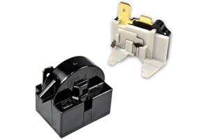 HQRP Compressor 4.7 Ohm 1-Pin PTC Starter/Start Relay and Overload Kit Compatible with Mini Fridges, Compact Refrigerators, Beverage & Wine/Beer Coolers, Deep Freezers, Beer/Wine Refrigerators