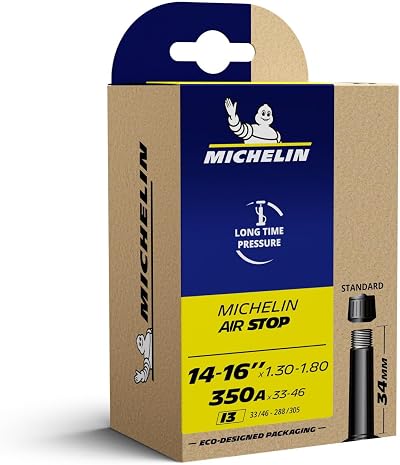 MICHELIN Airstop Bicycle Inner Tube 16 x 1.5-1.9