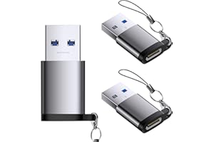 QIMKERO USB C Female to USB Male Adapter 3 Pack, OTG Converter, Type C to USB A Charger Cable Converter Compatible for Apple Watch iPhone 16 15 14 13 AirPods 3 MacBook Samsung S24 Nintendo Switch Car