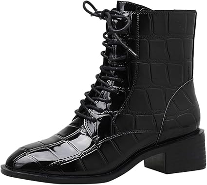 patent crocodile boots