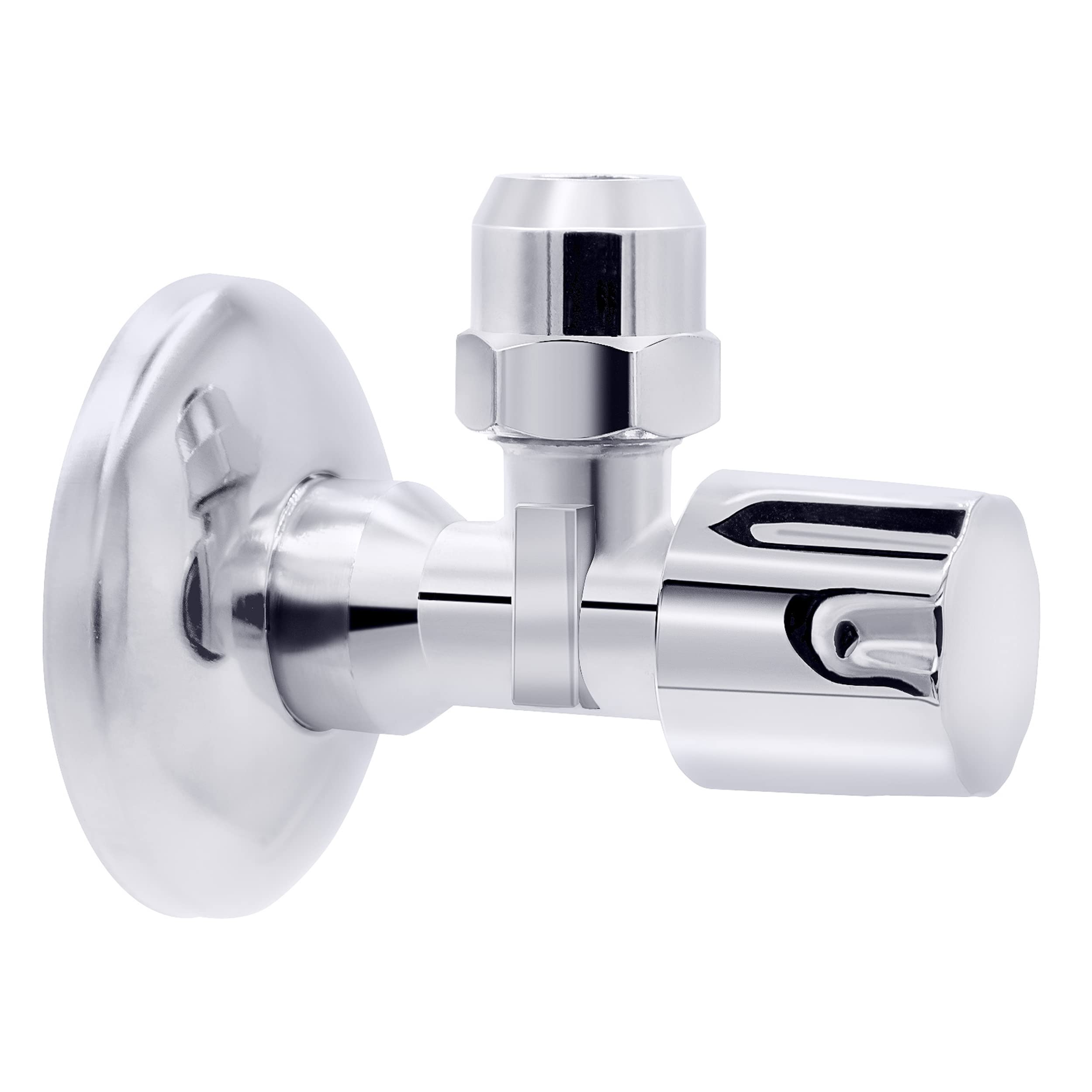 Variosan Angle Valve 14900, 1/2 Inch, Brass, DVGW/KTW/W270 Approval, Self-Sealing, Chrome-Plated