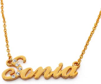 Sonia Name Necklace 18K Gold Plated 