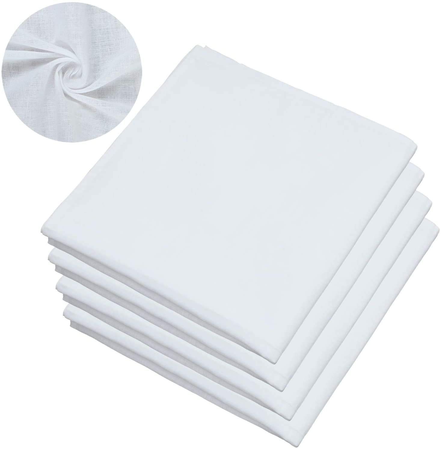 Square Soft Muslin Pure Cotton Cloth or Cheesecloth Straining Filtering Wine (50x50cm - White) (8 Pack)