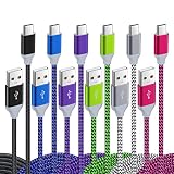 USB C Cable 10Ft, Pofesun 6 Pack 10ft USB-C Cable Fast Charging Charge Type C Charger Nylon Braided Cord Compatible for Samsung Galaxy Note 8 9 S8 S9 S10 Plus S10e,Google Pixel XL 2,LG G5 G6 V20 V30