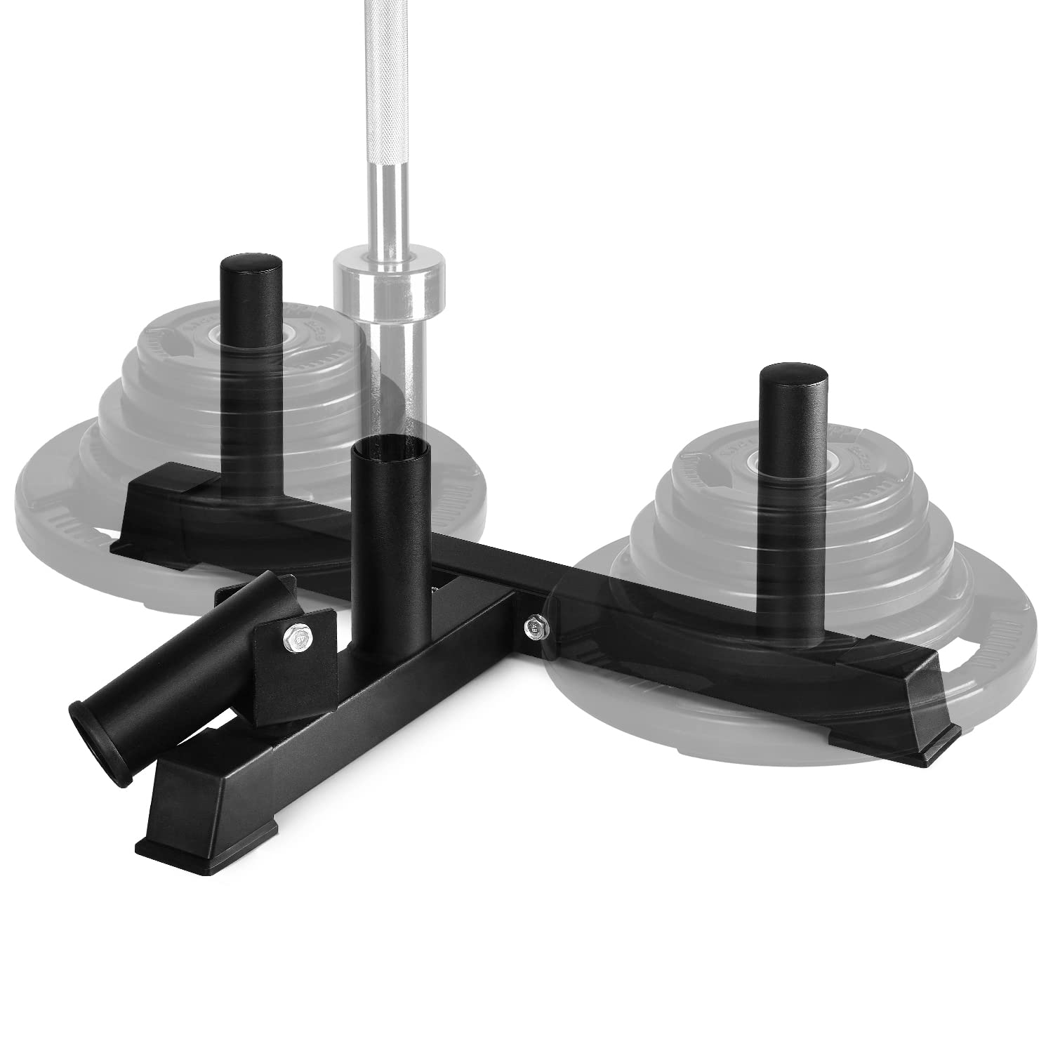 Yes4All T Bar Row Multifunction 3 in 1 (T-bar Row – Weight Plate Holder – Barbell Holder) – 360° Swivel & Easy to Install – Fits 2” Olympic Bars & Weight Plates