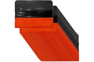 GEEKWRAPS Limited Edition Blow Out Special - Super Soft Black and Orange 4 Inch Squeegee - 25 Pack