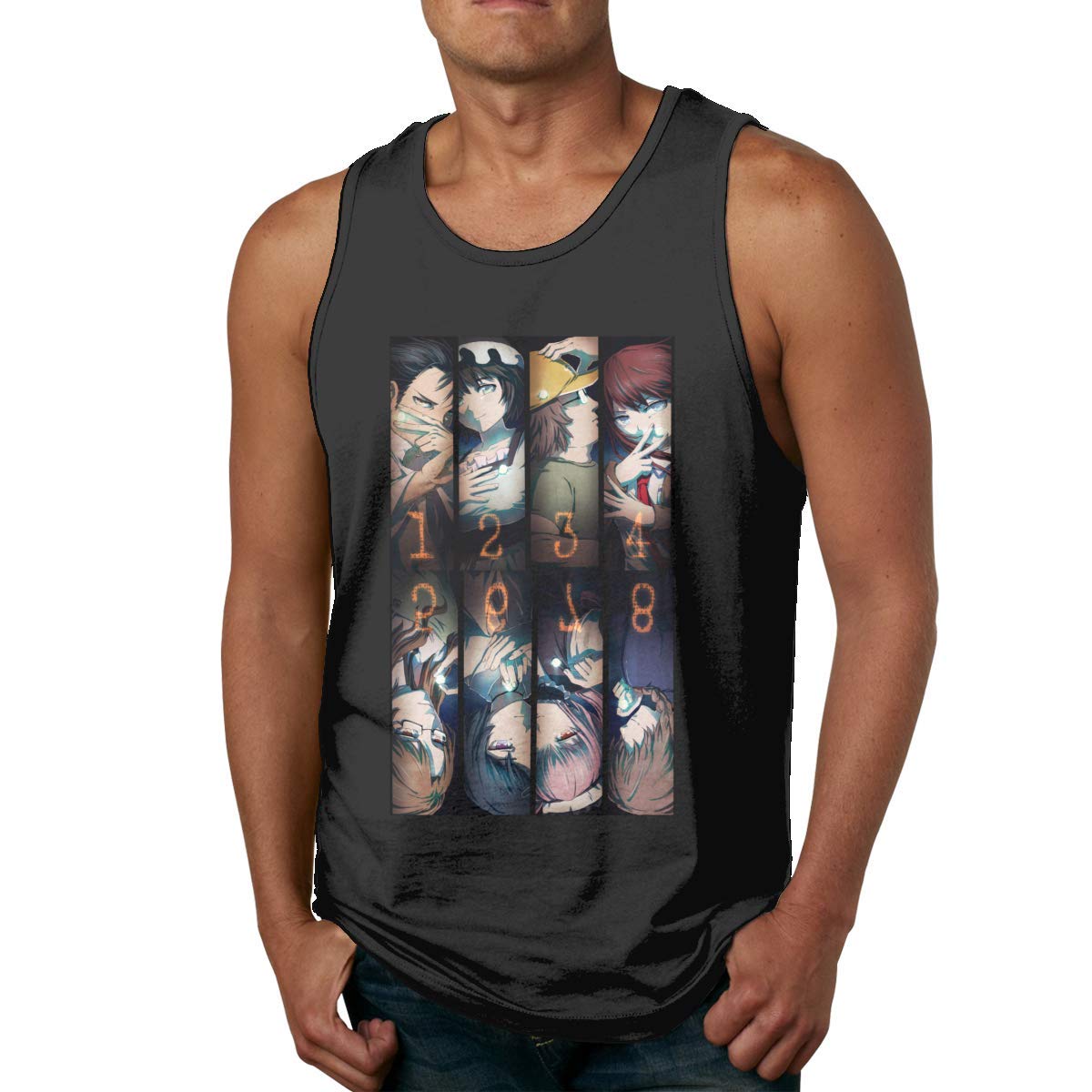 Macwe S Steins Gate Running Sleeveless Tank Top Outdoor Tees Shirts
