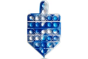 GUARDMAN Hanukkah Gifts Poppit Dreidel Pop Fidget Toy Chanukah Party Popper Hanukah Gift Jewish Holliday Kids Adult Menorah Holiday Present Fun Push Game Stress Silicone Sensory Judaica Traditional Driedel