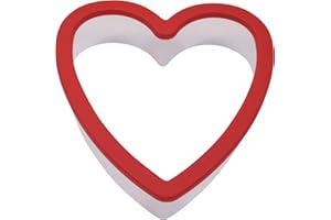 R&M R & M International Heart Soft-Grip Cookie Cutter, One Size, Red