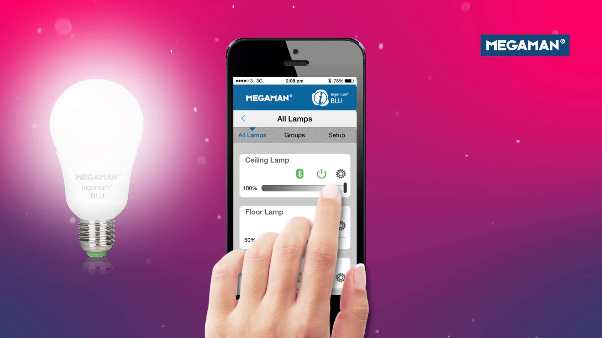 Megaman 11W 2.8K Bluetooth Connected LED Bulb, White