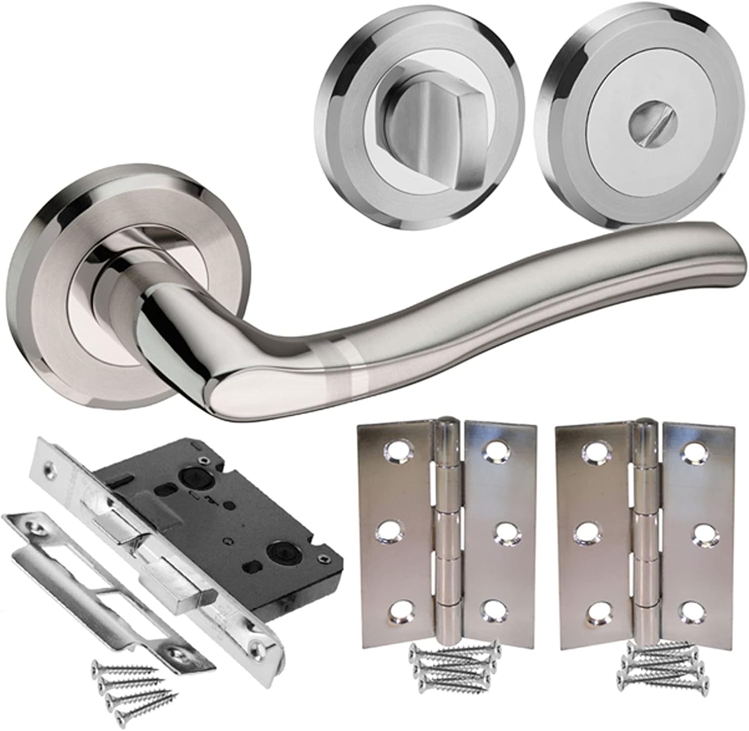 Door Handle Sets For Bathroom Doors With Stainless Steel Handles