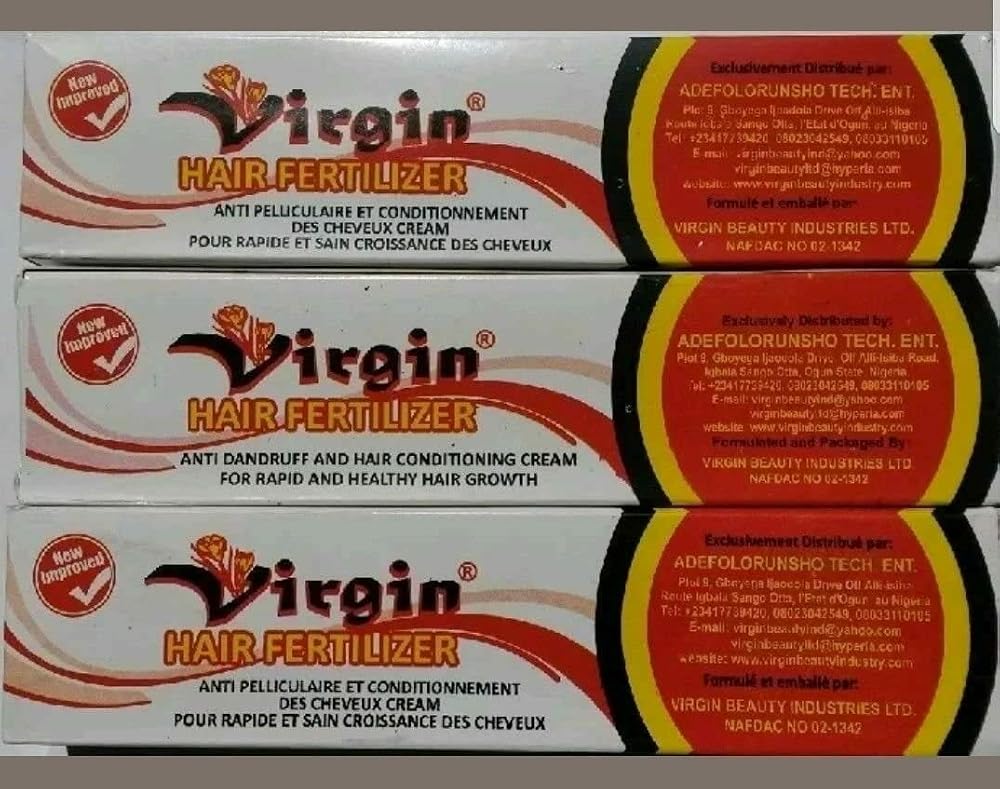 LOOGBH Virgin Hair Fertilizer Fast Hair Growth 125gm X 3