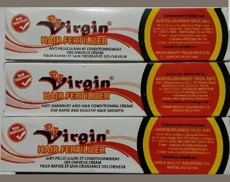 LOOGBH Virgin Hair Fertilizer Fast Hair Growth 125gm X 3