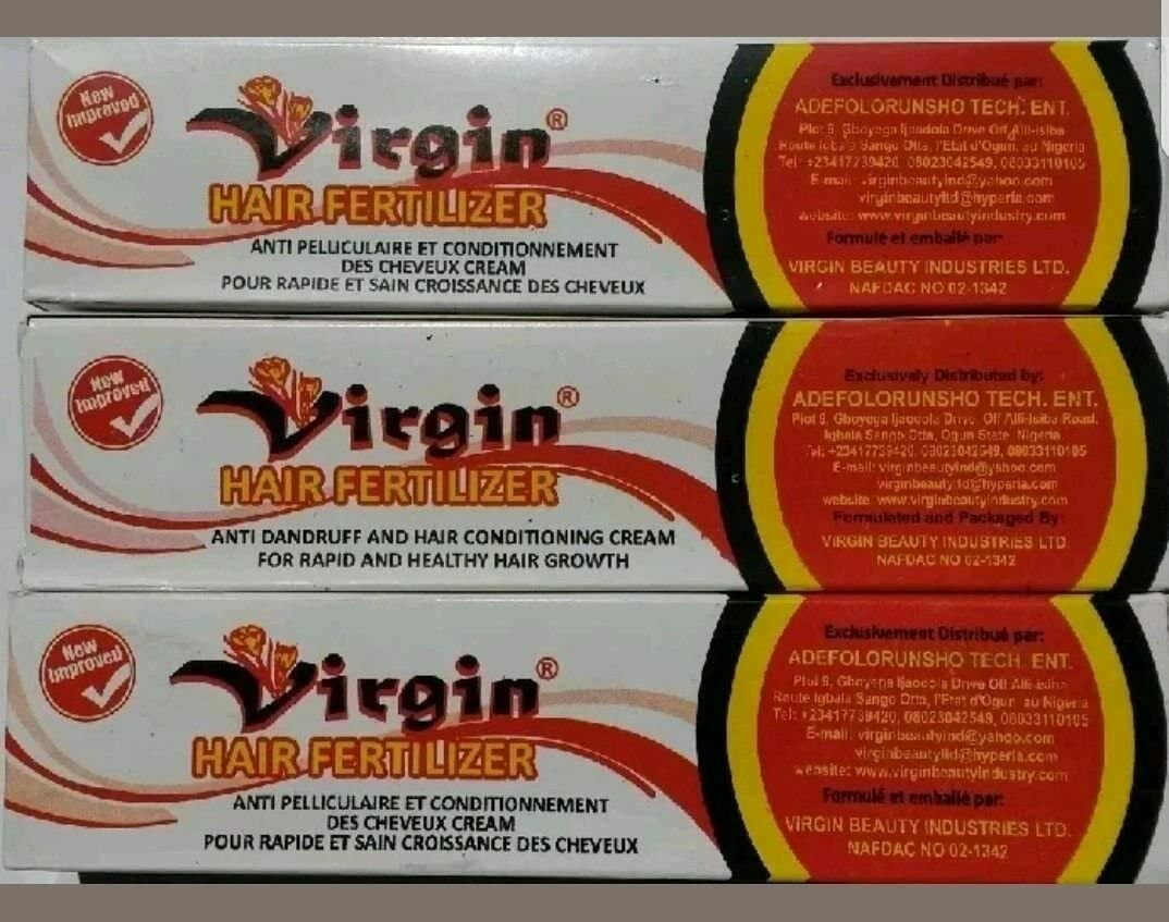 VIRGIN HAIR FERTILIZER FAST HAIR GROWTH TREATMENT 125gm X 3