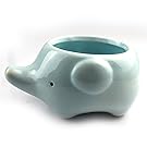 Mini Animal Planters Kawaii Little Cute Elephant Ceramic Flower Pot for Garden Home