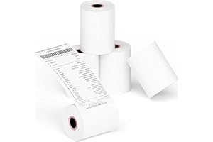 MBLABEL 3-1/8 x 230ft Thermal Receipt Paper Rolls, Cash Register Paper Rolls, Thermal Paper for Cash Register/POS Terminals (5 Rolls)