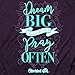 Cherished Girl Women's Dream Big Pray Often T-Shirt - Blackberry -XL