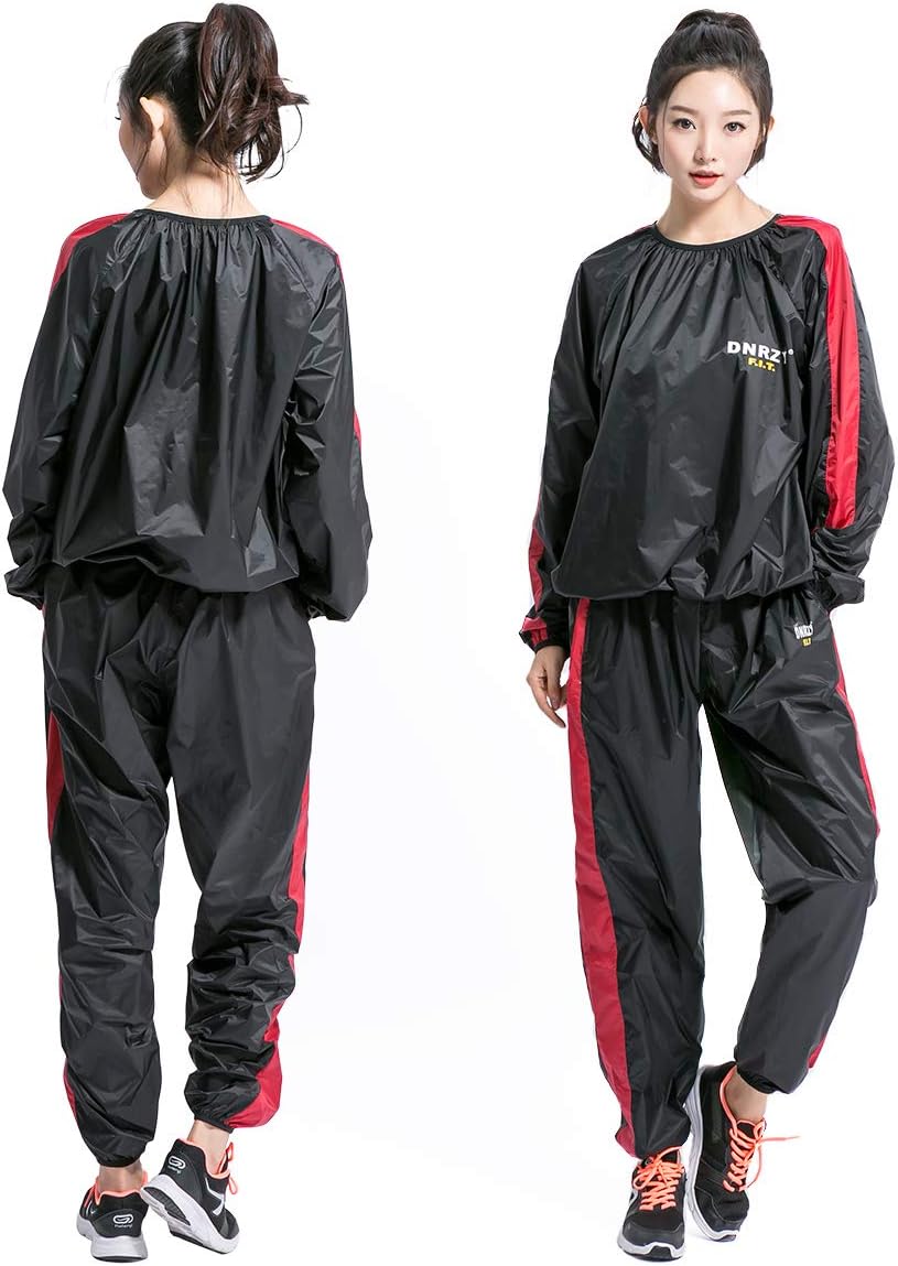 DNRZY F.I.T Sweat Sauna Suits for Men Women Plus Size Anti-Rip Sport Workout Suits Running Sauna Suit Durable Long Sleeves Sweat Workout Clothes : Sports & Outdoors