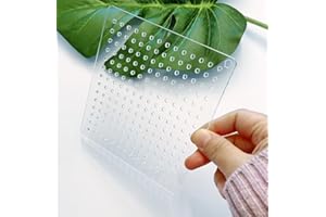 MEYA Acrylic Sashiko Stencil,Sashiko Embroidery Pattern,Quilt Stitch Mold,Small Needle Embroidery for Manual DIY Tool Template (Dots 0.75cm)