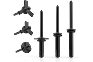 ZIUZI 60Pcs Tri-Fold Rivets, Tri Grip Aluminum Pop Blind Rivets with Waterproof O Rings for Industries Automobiles Kayak Sailboat & Furniture 3 Sizes (3/16'' x 5/8'', 3/16'' x 4/5'', 3/16" x 1")