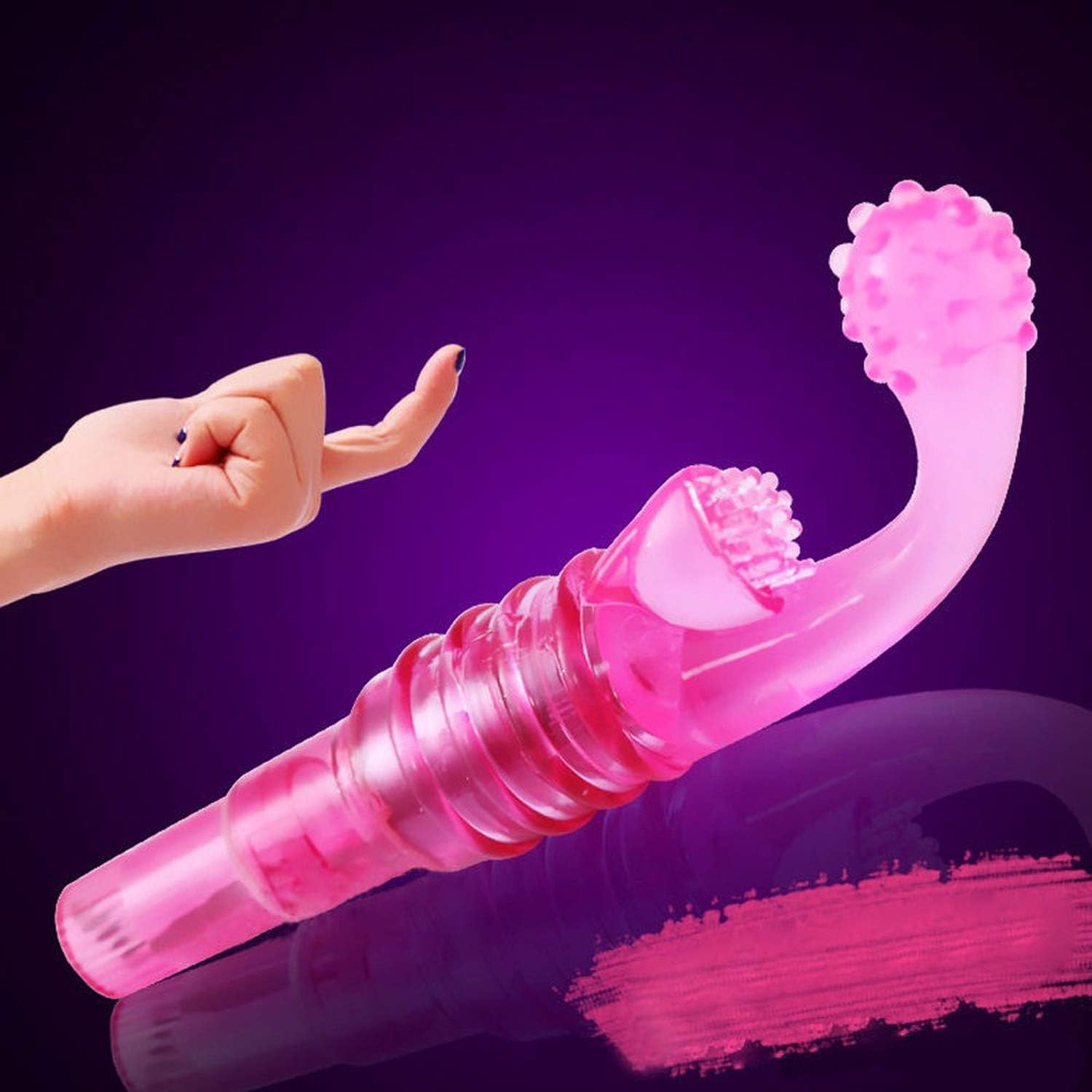 Adam Eve Women Finger Clitoral Stimulator Mini Jumping Eggs Funny Toys Waterproof L,A
