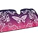 BDK Pink Butterfly Accordion Folding Car Windshield Sun Shade with 2 Side Car Window Shades for Baby - Cute Jumbo Sunshade for Car to Protect Interior & Keep your Vehicle Cool 58