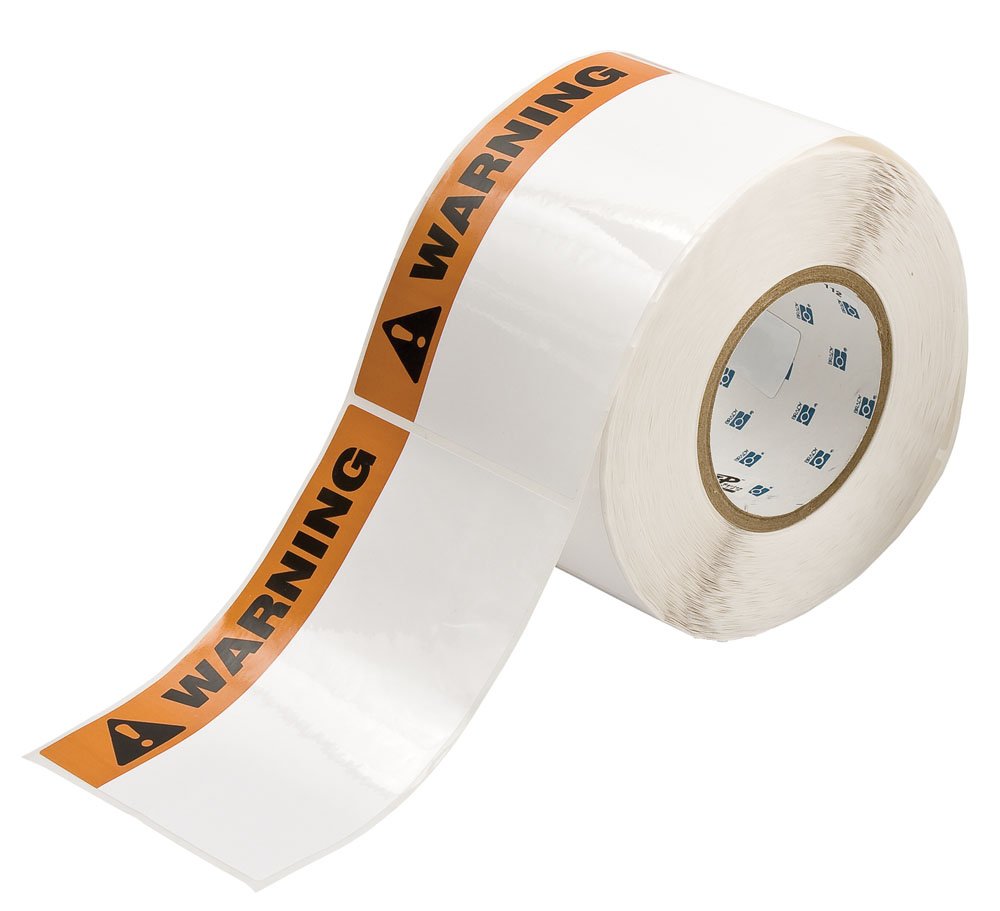 Brady THTEL-25-483-1-WA 6" Width x 4" Height, B-483 Polyester, Red with Black on White Warning Arc Flash Label (1000 per Roll)