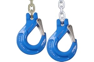 HYECEN 2 Pack G80 Clevis Slip Hook,5/16" Heavy Duty Chain Hooks,Forged Tow Trailer Safety Hook with 4400Lbs Work Load Limit Capacity for Hauler Hitches Wrecker Truck,Clevis Grab Winch Hooks for Lifting