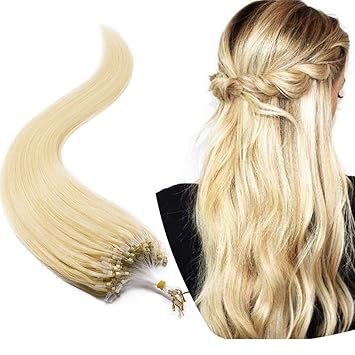Amazon Com Remy Nano Ring Human Hair Extensions Micro Beads Loop