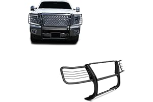 BLACK HORSE OFF ROAD Black Horse Grille brush Bumper Guard Modular Black Compatible with 2016-2024 Nissan Titan XD-17NR28MA