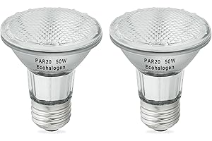 PAR20 Halogen Light Bulb 120V 50W E26 Medium Base Flood Light Bulbs Dimmable for Range Hood Lights,Ceiling Fan,Table Light,28