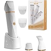 Bikini Trimmer for Women Waterproof,3 in 1 Electric Razors for Women,IPX7 Waterproof Hair Trimmer and Facial Hair Remover for Wet & Dry