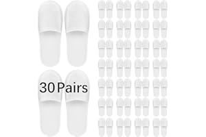 SENJUNSAFE disposable slipper disposable slippers for guests hotel slippers spa slippers Pack for Hotel, Spa, Travel, Shoeless Home, White Closed Toe Non-Slip