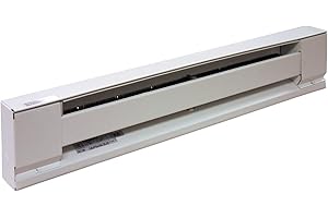 TPI Corporation E2903-024SW Electric Baseboard Heater, Stainless Steel Element, 120 Volt, 375 Watts, 24" in Length, Thermosta