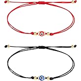 QMEXINS Evil Eye Bracelets Adjustable Red String Bracelet for Women Men Lucky Protection Gift