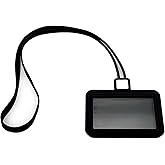 GATYZGEAR - ID Badge Holder with Lanyard | Plastic & Soft Silicone id Badge Holder | Hard Acrylic Cover Provides Complete Protection | Perfect for Office, School, & Long-Lasting Daily Use | Black